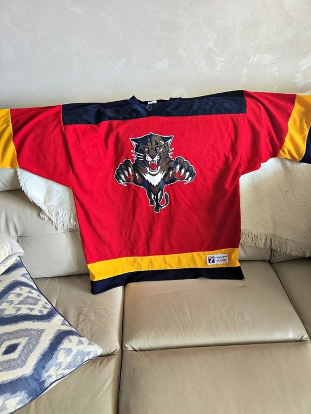 Logo 7 Florida Panthers John Vanbiesbrouck #34 Vintage Jersey Vanbiesbrouck #34